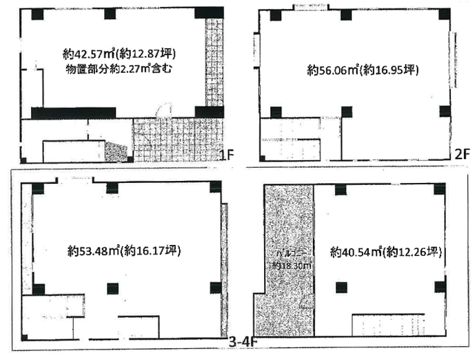 賃貸オフィス間取り図