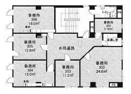 賃貸オフィス間取り図