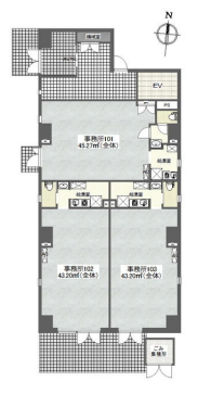 賃貸オフィス間取り図